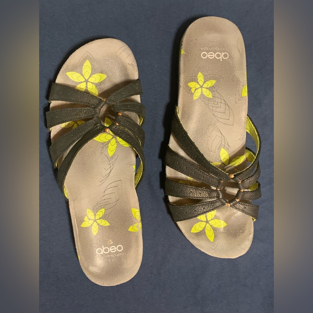 Abeo Farren Black Neutral Post Sandals Women’s Size 9 - Picture 6 of 8